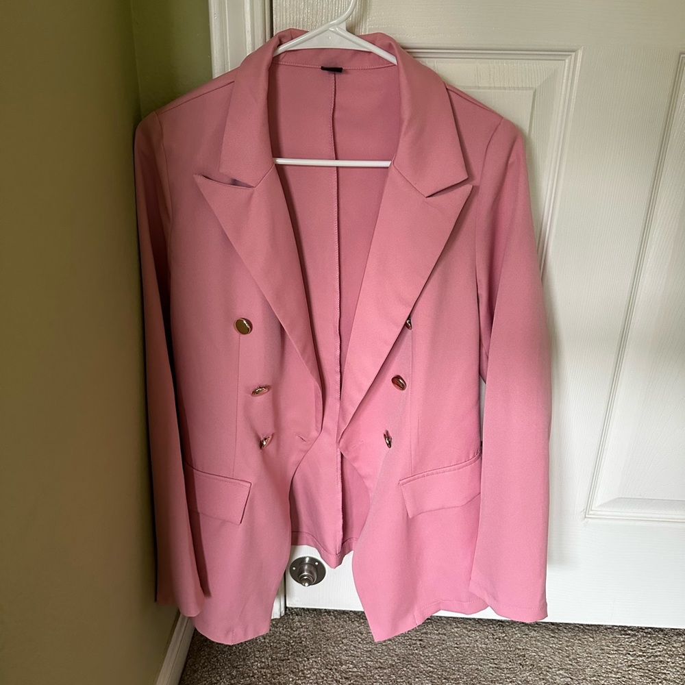 Shein women’s blazer pink